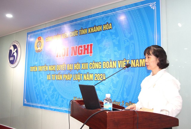 Công đoàn Viên chức Khánh Hoà tuyên truyền về Nghị quyết Đại hội XIII Công đoàn Việt Nam- Ảnh 1.