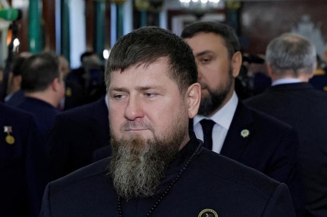 Lãnh đạo vùng Chechnya Ramzan Kadyrov sau buổi lễ ông Putin nhậm chức Tổng thống Nga tại Điện Kremlin ngày 7-5. Ảnh: Reuters