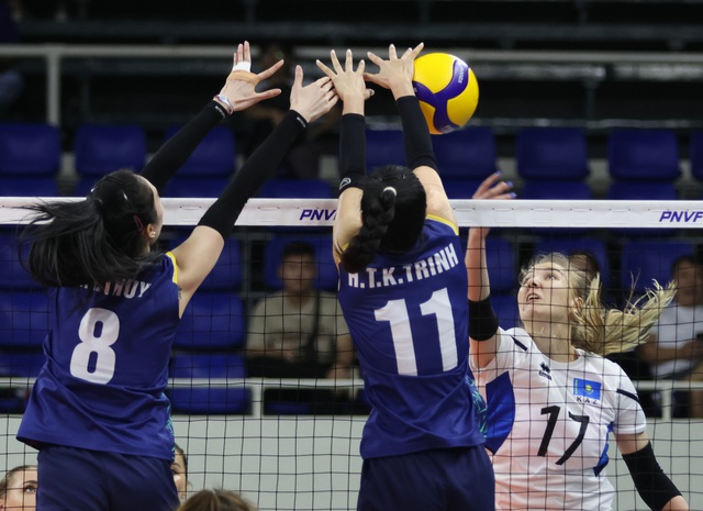 Thắng đậm Kazakhstan, tuyển Việt Nam giành vé bán kết AVC Challenge Cup- Ảnh 2.