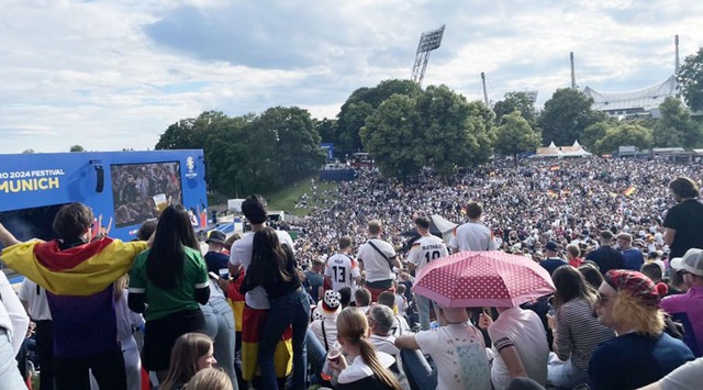 Một góc công viên Olympic tại Munich