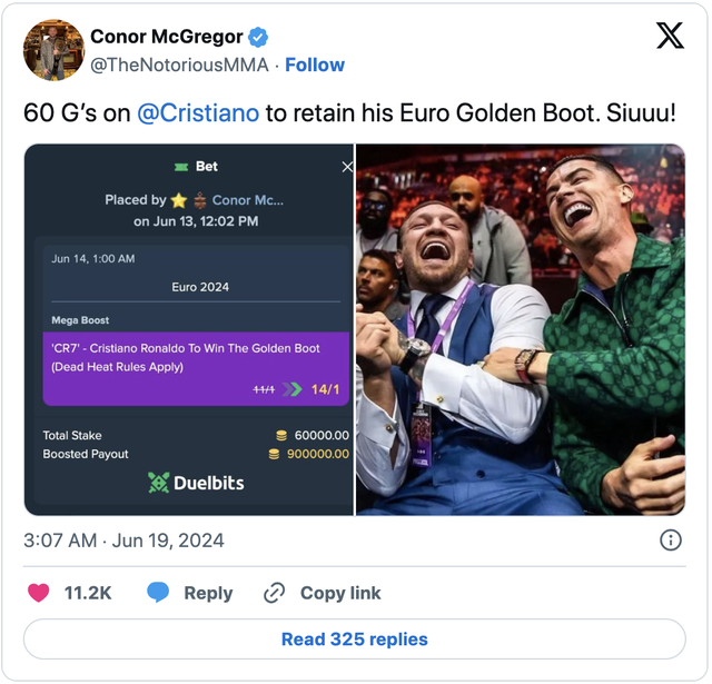 Gã điên Conor McGregor đặt niềm tin lớn cho Cristiano Ronaldo- Ảnh 1.