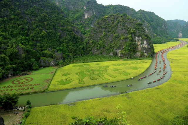 Vạn người tới Ninh Bình ngắm bức tranh mục đồng thổi sáo khổng lồ- Ảnh 11.