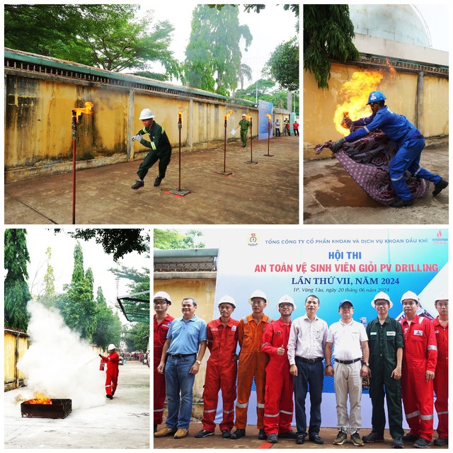 Năm nay thi thực hành kỹ năng chữa cháy có thêm yếu tố mới phù hợp với thực tiễn, thí sinh phải vượt qua cọc lửa trước khi nhúng chăn dập lửa ở thùng phuy