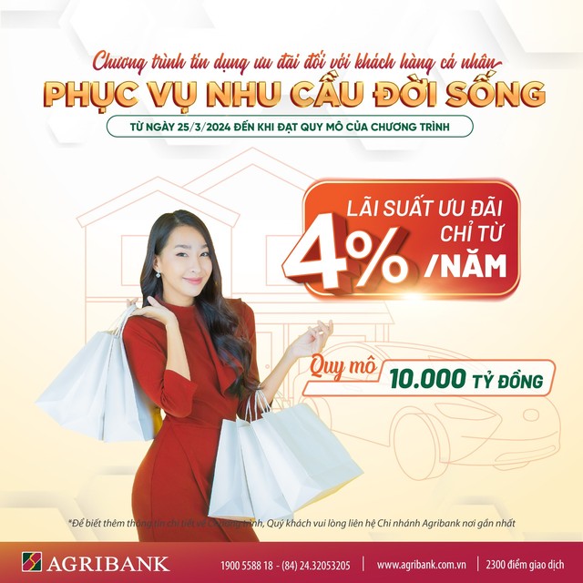 Ưu đãi khách hàng vay vốn phục vụ nhu cầu đời sống với lãi suất cho vay chỉ từ 4,0%/năm- Ảnh 1.