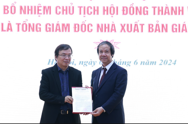 Bổ nhiệm Chủ tịch Hội đồng thành viên, Tổng Giám đốc NXB Giáo dục Việt Nam- Ảnh 1.