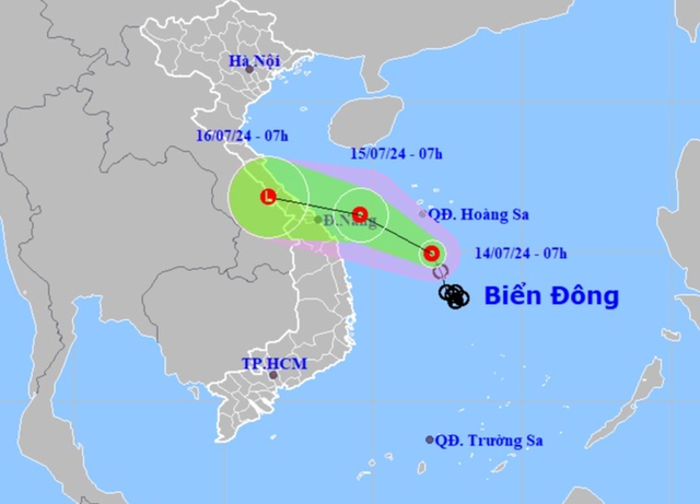 Áp thấp nhiệt đới hướng vào khu vực Đà Nẵng - Quảng Ngãi- Ảnh 1.