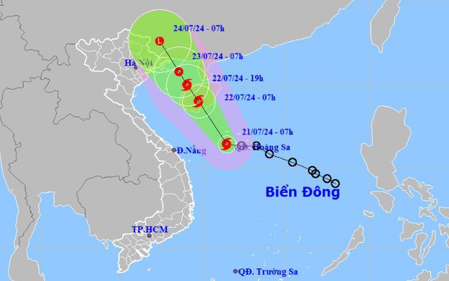 Áp thấp nhiệt đới mạnh thành bão trên Biển Đông, hướng vào Vịnh Bắc Bộ- Ảnh 1.