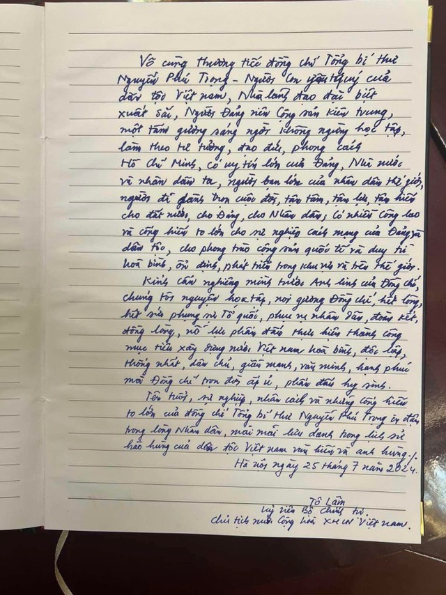 Chủ tịch nước Tô Lâm: Tổng Bí thư Nguyễn Phú Trọng mãi mãi lưu danh trong lịch sử hào hùng của dân tộc- Ảnh 2.