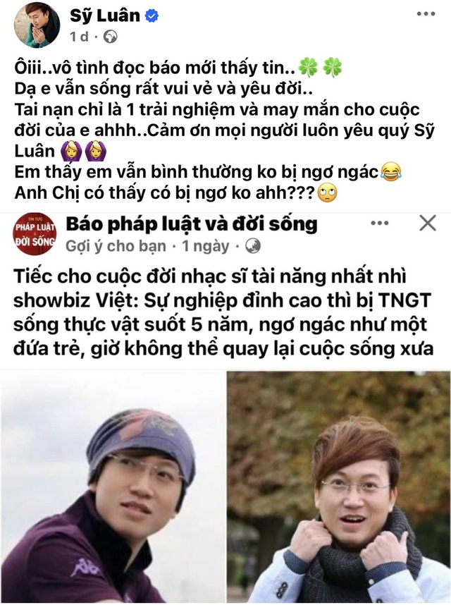 Thực hư tin đồn nhạc sĩ - ca sĩ Sỹ Luân "sống đời thực vật" sau tai nạn giao thông- Ảnh 1.