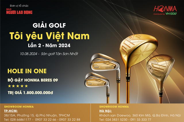 Siêu phẩm giải thưởng bộ gậy Honma Beres 09 5 sao của Giải Golf "Tôi yêu Việt Nam"- Ảnh 1.