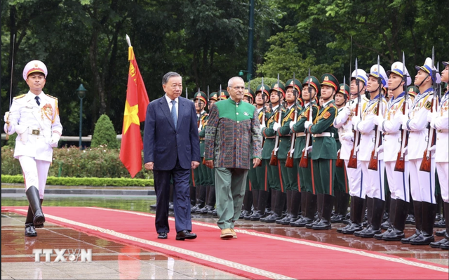 Chủ tịch nước Tô Lâm chủ trì lễ đón Tổng thống Timor Leste- Ảnh 3.