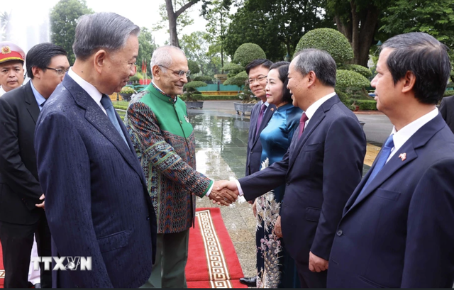 Chủ tịch nước Tô Lâm chủ trì lễ đón Tổng thống Timor Leste- Ảnh 10.