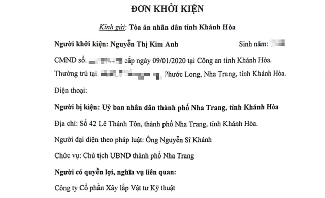 Xét xử vụ kiện UBND TP Nha Trang liên quan dự án An Bình Tân- Ảnh 1.