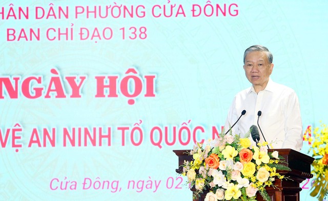 Chủ tịch nước Tô Lâm dự, phát biểu tại ngày hội toàn dân bảo vệ an ninh Tổ quốc- Ảnh 1.