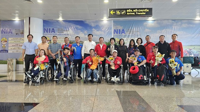 Ngày về của các tuyển thủ Paralympic Việt Nam- Ảnh 1.