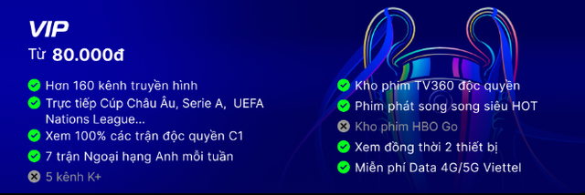 Đại tiệc Champion League trên TV360 cùng hệ gói cước siêu hấp dẫn- Ảnh 2.