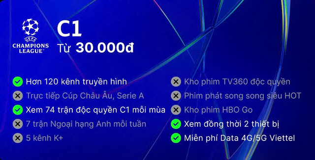 Đại tiệc Champion League trên TV360 cùng hệ gói cước siêu hấp dẫn- Ảnh 3.