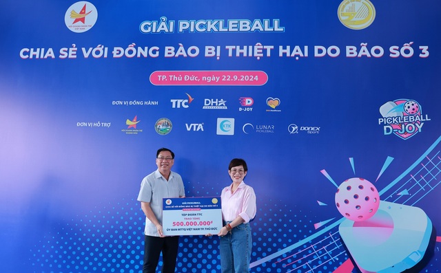 Giải Pickleball - Chia sẻ với đồng bào bị thiệt hại do bão số 3- Ảnh 2.