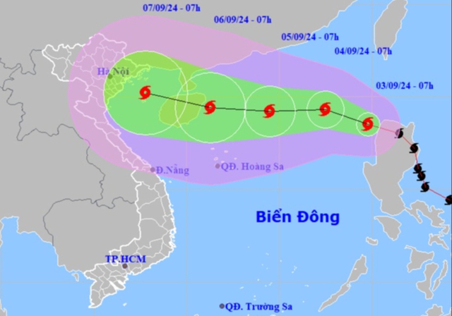 Bão Yagi vào Biển Đông, trở thành cơn bão số 3, giật cấp 16- Ảnh 1.