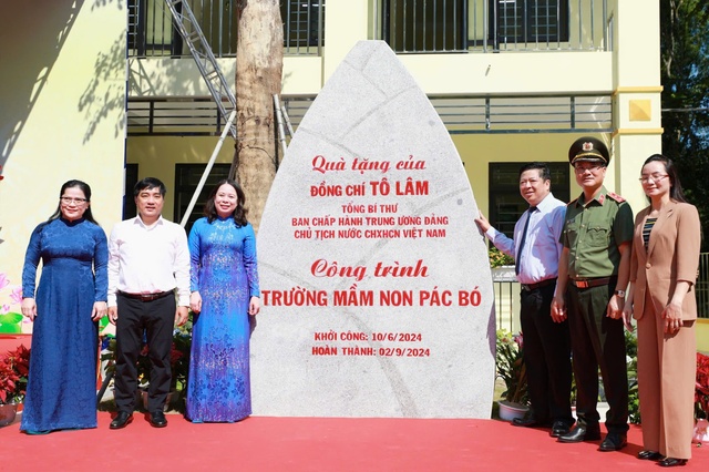 Khánh thành trường Mầm non Pác Bó do Tổng Bí thư, Chủ tịch nước Tô Lâm tặng- Ảnh 2.