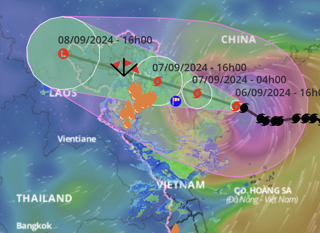 Bão số 3 vượt qua đảo Hải Nam, chỉ còn cách Quảng Ninh hơn 300 km- Ảnh 1.