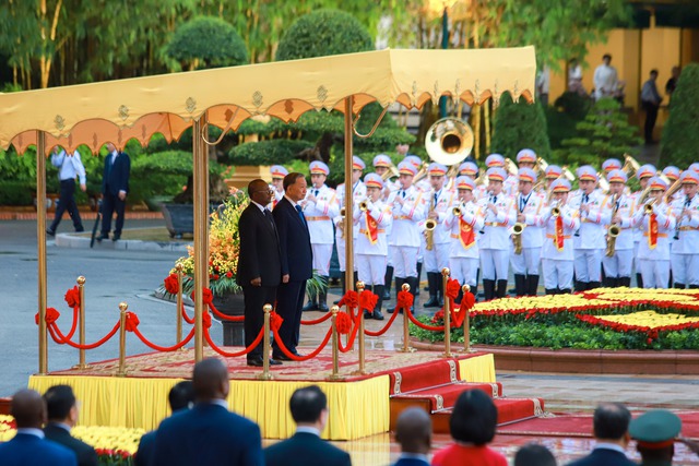 Tổng Bí thư, Chủ tịch nước Tô Lâm chủ trì lễ đón Tổng thống Guinea-Bissau- Ảnh 6.