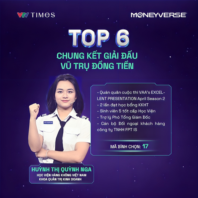 Bóng hồng duy nhất của chung kết The moneyverse