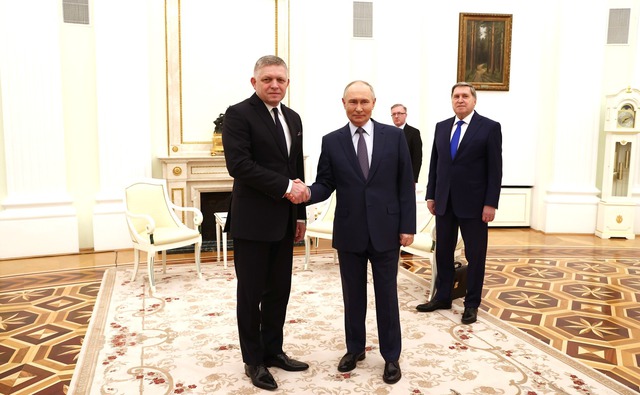 Thủ tướng Slovakia Robert Fico gặp gỡ Tổng thống Nga Vladimir Putin tại Điện Kremlin ngày 22-12-2024. Ảnh: TASS