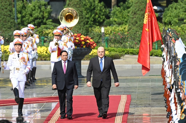 Thủ tướng Phạm Minh Chính chủ trì lễ đón Thủ tướng Nga- Ảnh 5.