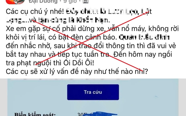 Sự thật về bài viết ô tô dừng do gặp sự cố nhưng bị xử phạt ở TP HCM - Ảnh 1.