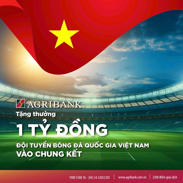 Agribank tặng 1 tỉ đồng cho đội tuyển Bóng đá Quốc gia Việt Nam- Ảnh 1.