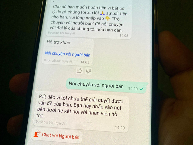 Bất lực với chatbot khi mua hàng online- Ảnh 1.