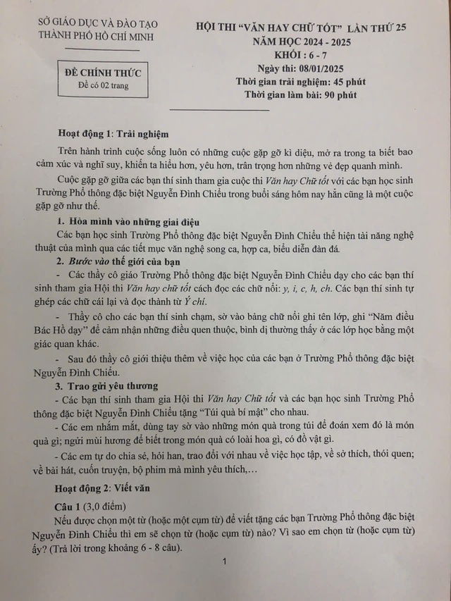 Xúc động đề thi "Văn hay chữ tốt": "Tôi muốn nắm tay bạn"- Ảnh 3.