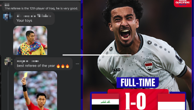Thua Iraq, Indonesia nhận 3 thẻ đỏ, trưởng đoàn xô trọng tài - Ảnh 2.