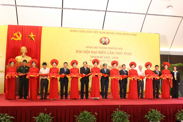 Khai trương Trung tâm Báo chí phục vụ Đại hội đại biểu Đảng bộ TP Hà Nội lần thứ XVIII - Ảnh 1. Khai trương Trung tâm Báo chí phục vụ Đại hội đại biểu Đảng bộ TP Hà Nội lần thứ XVIII - Ảnh 1.