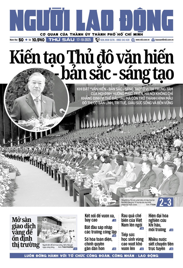 Báo in Người Lao Động 17-10: Bắt đầu sáp nhập các trường công lập - Ảnh 1. Báo in Người Lao Động 17-10: Bắt đầu sáp nhập các trường công lập - Ảnh 1.