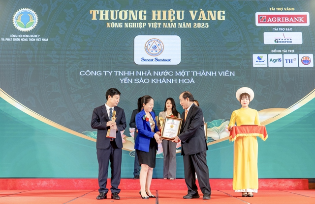 Yến sào Khánh Hòa được tôn vinh “Thương hiệu Vàng Nông nghiệp Việt Nam 2025” - Ảnh 1.