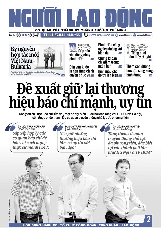 Báo in ngày 24-10: Đề xuất giữ lại thương hiệu báo chí mạnh, uy tín - Ảnh 1.