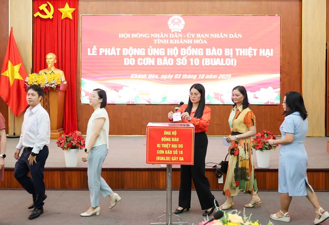 Công ty Yến Sào Khánh Hòa ủng hộ 200 triệu đồng cho đồng bào bị thiệt hại do bão lũ - Ảnh 1.