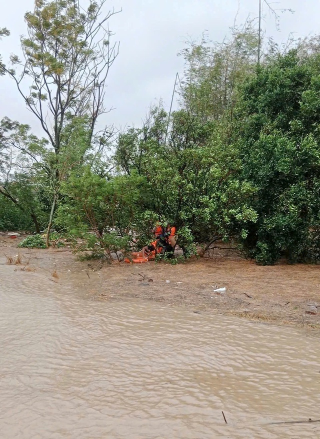 Cận cảnh giải cứu người dân mắc kẹt trên ngọn cây, mái nhà - Ảnh 3.