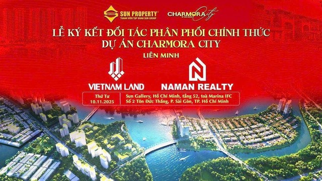 Vietnam Land ký kết hợp tác chiến lược phân phối dự án đô thị Charmora City - Ảnh 1.