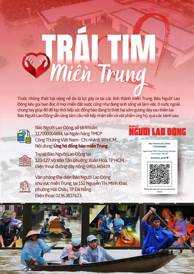 Chương trình "Trái tim miền Trung" trao hỗ trợ gia đình người mẹ trẻ bị lũ cuốn tử vong - Ảnh 1.