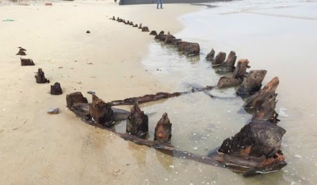 Tàu cổ Hội An lộ diện Sau bão số 13 thu hút du khách tham quan - Ảnh 4. Tàu cổ Hội An lộ diện Sau bão số 13 thu hút du khách tham quan - Ảnh 4.