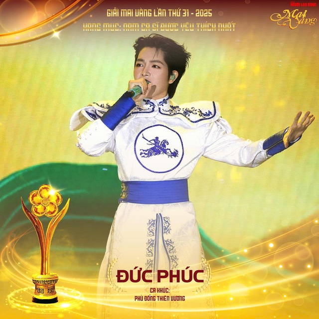 Đức Phúc- ứng viên giải Mai Vàng 31-2025 hạng mục Nam ca sĩ được yêu thích - Ảnh 1.