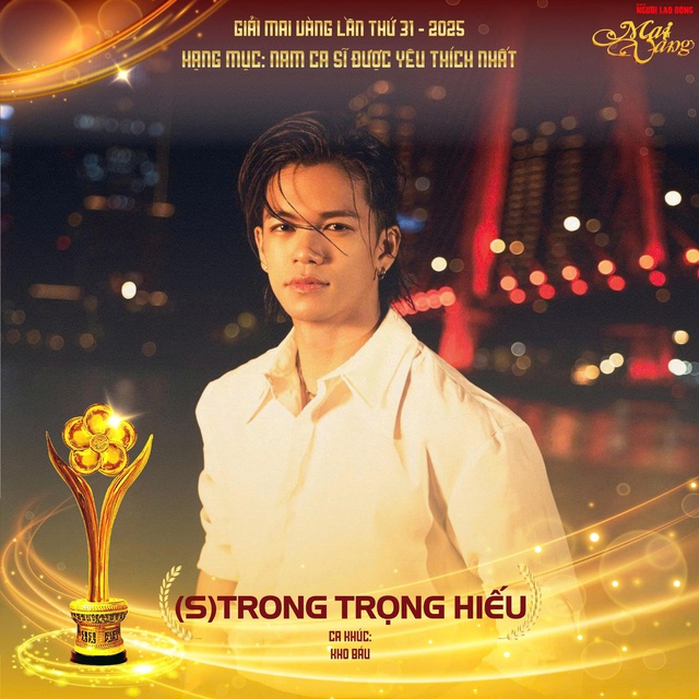 (S)TRONG Trọng Hiếu là ứng viên giải Mai Vàng lần thứ 31-2025 - Ảnh 1.
