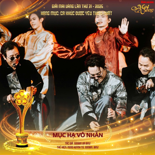 Mục hạ vô nhân là ứng viên giải Mai Vàng 31-2025 hạng mục Ca khúc được yêu thích nhất - Ảnh 1.