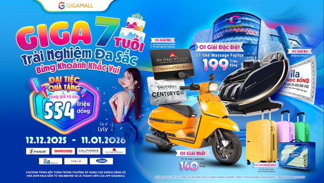 Đại tiệc sinh nhật 7 tuổi của TTTM GIGAMALL “Trải nghiệm đa sắc - Bừng khoảnh khắc vui” - Ảnh 1.