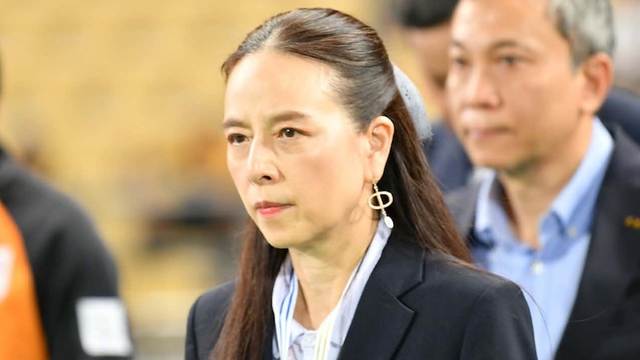 Thua U22 Việt Nam trên sân nhà, Madam Pang chỉ thốt lên 3 và né tránh truyền thông Thái Lan - Ảnh 1.