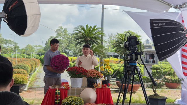 Vựa hoa miền T&acirc;y sớm b&aacute;n hoa Tết qua livestream c&ugrave;ng người nổi tiếng - Ảnh 12.