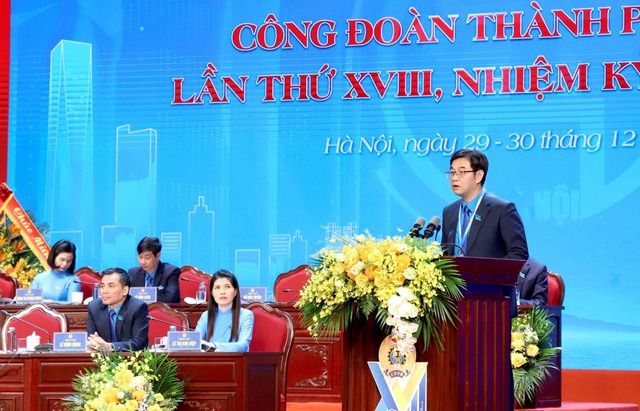 Ông Nguyễn Văn Thắng tái cử chức Chủ tịch LĐLĐ thành phố Hà Nội - Ảnh 1.